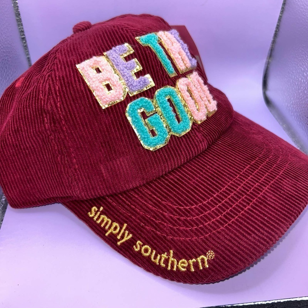 NWT Womens Simply Southern Corduroy Baseball Cap - Picture 2 of 5